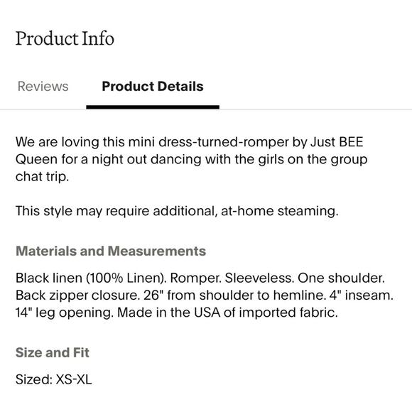 Just BEE Queen Solange Linen Romper - Picture 3 of 6